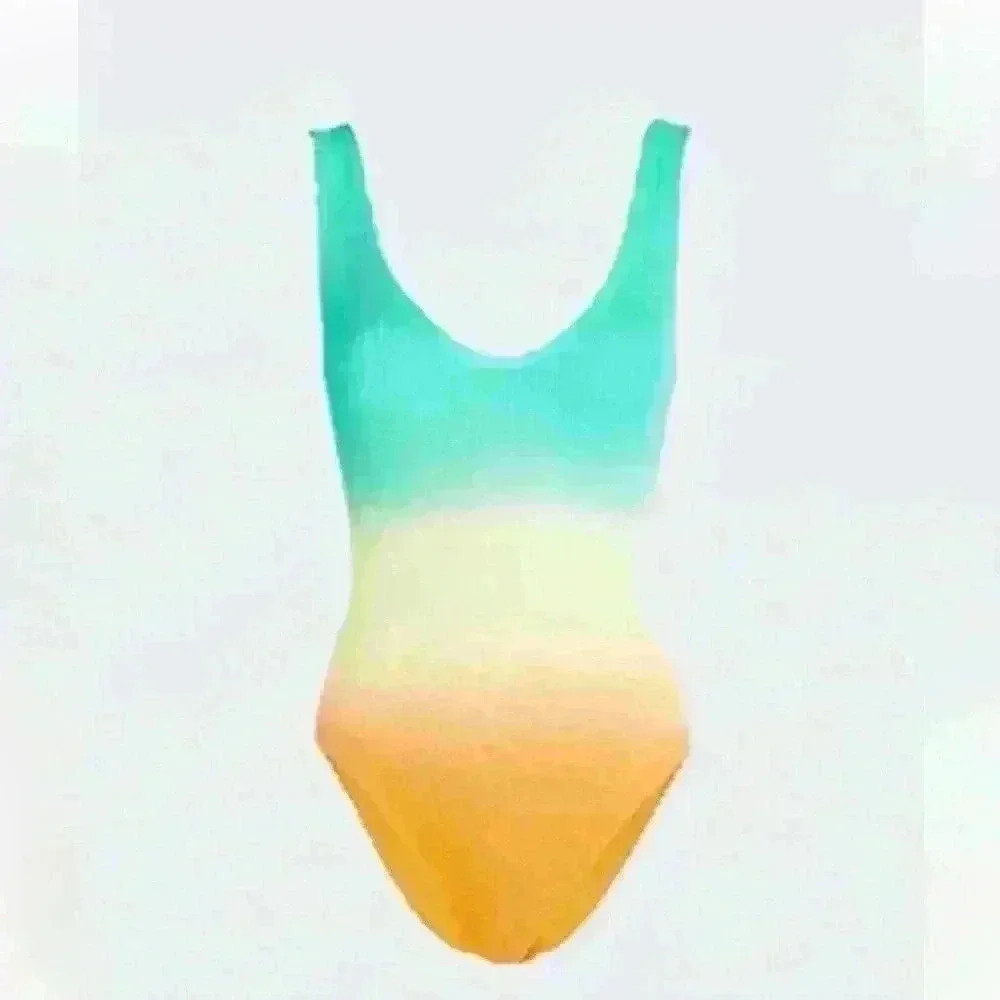 NWT Bound by Bond-Eye Mara One-Piece Swimsuit SM turquoise yellow orange